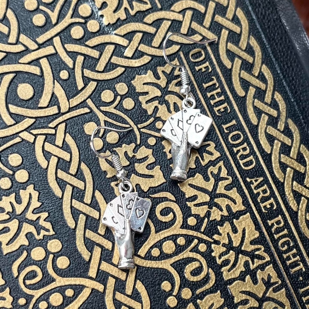 retro silver earrings